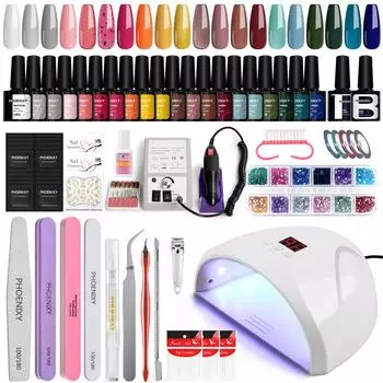 PHOENIXY 8 мл красочные летние осенние цвета Vernis гель-лак для ногтей УФ-гель для ногтей светодиодный гель для дизайна ногтей серия Lak маникюрный набор