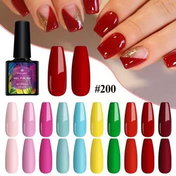 PHOENIXY 8 мл маникюрный перманентный блестящий гель-лак для ногтей долговечный верхний базовый гель Soak Off гель УФ-светодиодный лак модный блестящий дизайн ногтей