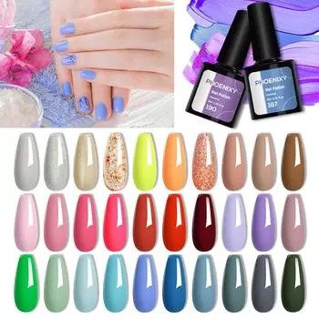 PHOENIXY, 8 мл, однотонный гель-лак для ногтей, замачиваемый цветной гель телесного цвета, розовый, фиолетовый, долговечный лак для ногтей, УФ-светодиодный лак для дизайна ногтей 242