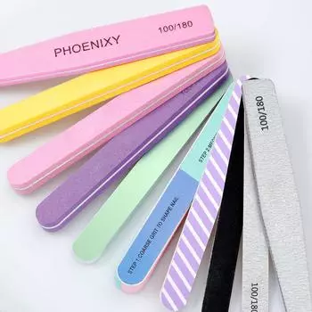 PHOENIXY Nail Art Buffer Шлифовальная пилка для ногтей Серая акриловая профессиональная пилочка для ногтей Наждачная бумага Маникюрные инструменты A01-59