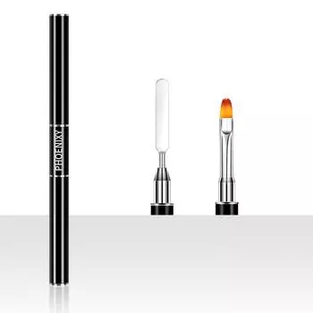 PHOENIXY Nail Art двойная окрашенная ручка для фототерапии, гелевая ручка-удлинитель, ручка для ногтей с двойной головкой, ручка для тиснения, стальная гелевая ручка SET 1