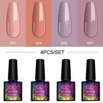 PHOENIXY Rubber Base телесного цвета, отмачиваемый УФ-светодиодный полуперманентный 2-ступенчатый гель-лак для ногтей молочно-розового цвета, базовое покрытие, лак для дизайна ногтей, 8 мл set 01