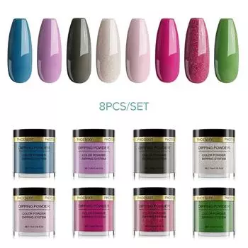 PHOENIXY, твердая пудра для ногтей, белая прозрачная акриловая натуральная пудра для ногтей, пигментная пудра для ногтей, все для маникюра color 5