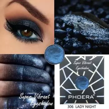 PHOERA Color Matte Shimmer Pearlescent Iron Shadow Mini Small Waterproof Diamond Glitter Glow Green Eyeshadow, 06 06, 1 шт.