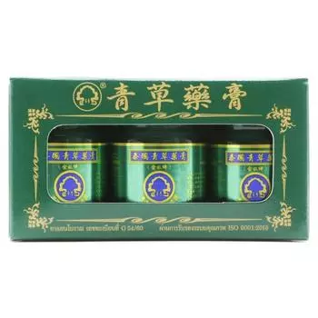 PHOHERB Herbal Wax, Herbal Balm, массажный бальзам, 50 г. х 3 шт. - Сделано в Таиланде 50 g. x 3 pcs