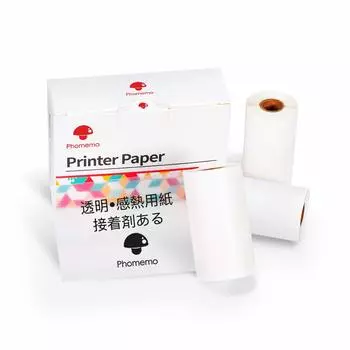 Phomemo M02 M02S M02 PRO M03 M04AS M04S P2S совместимая оригинальная прозрачная термобумага в рулонах набор из 3 рулонов портативной бумаги для мобильных принтеров