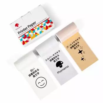 Phomemo M02 M02S M02 PRO M03 P2S M04S M04AS T02 Бумага Оригинальная термобумага в рулоне 3 Объемная рулонная бумажная лента для печати наклеек на мобильных принтерах