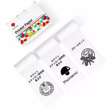 Phomemo M02 M02S M02 PRO P2S M03 M04S M04AS T02 Бумага Оригинальная термобумага в рулоне 3 Объема Установить Назад Рулонная бумага для портативного карманного Bluetooth мобильного телефона