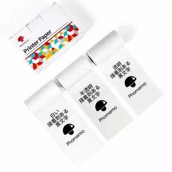 Phomemo M02 M02S M02 PRO P2S M03 M04S M04AS T02 Бумага Оригинальная термобумага в рулонах 3 рулона рулонная бумажная лента для портативного карманного мобильного принтера Bluetooth
