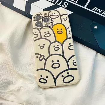 Чехол для телефона, пылезащитный, противоударный, мягкий, с рисунком медведя из мультфильма, защитный силиконовый чехол для телефона с уткой сбоку for iPhone 12 Pro Max 1