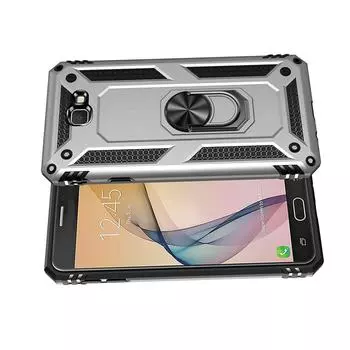 Phone Case for Galaxy J7 Prime for ON7 2016 Rugged PC Shockproof Protective Mobile Phone Back Cover серебряный