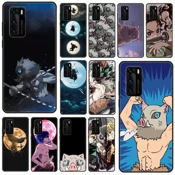 Чехол для телефона Huawei P Smart Z 2019 P20 P30 P40 Mate 30 10 20 Lite Pro черный чехол Prime 3D Hoesjes Demon Slayer Inosuke Huawei P40