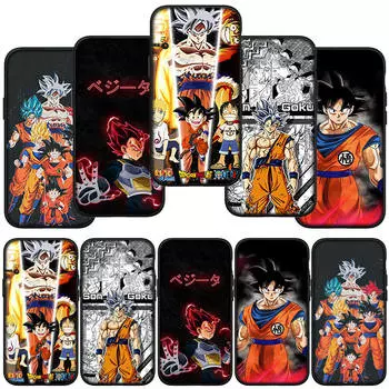 Phone Case for Samsung Galaxy S23 S24 iPhone 16 15 14 Xiaomi Redmi Note 13 12 11 8 Plus 10 9 Pro Max X XR OPPO Huawei Anime Dragon Ball Z Goku Cover for Redmi Note 10S аэро