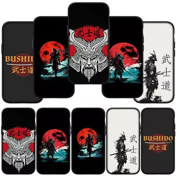 Phone Case for Samsung Galaxy S24 S23 iPhone 15 14 Xiaomi Redmi Note 13 12 11 8 10 9 Pro Max X XR 13C 12C 9C OPPO A15 Huawei Bushido Samurai Cover