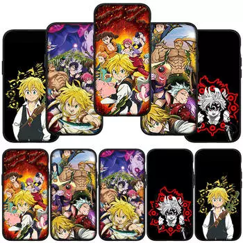 Phone Case for Samsung Galaxy S24 S23 iPhone 15 14 Xiaomi Redmi Note 13 12 11 8 10 9 Pro Max Plus X XR OPPO Huawei Comics Seven Deadly Sins Meliodas