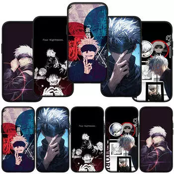 Phone Case for Samsung Galaxy S24 S23 iPhone 15 14 Xiaomi Redmi Note 13 12 11 8 10 9 Pro Max X XR OPPO Huawei Gojo Satoru Jujutsu Kaisen Cute Cover