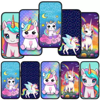 Phone Case for Samsung Galaxy S24 S23 iPhone 15 14 Xiaomi Redmi Note 13 12 11 8 10 9 Pro Max X XR OPPO A15 Huawei Poster Unicorn Horse Cover