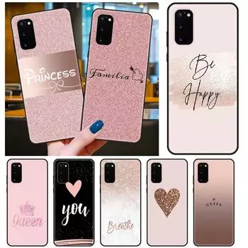 Чехол для телефона SamSung Galaxy S Note 21 20 10 9 8 7 6 Plus Edge E Lite ультра черный чехол сзади Art Hoesjes Tpu Pink Queen Galaxy Note 20 Ultra
