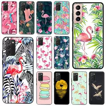 Чехол для телефона Samsung S22 5G S21 Ultra S20 FE S10 Plus Lite Animal Pink Flamingo Мягкий силиконовый чехол для Galaxy S9 S8 S7 A91 Samsung S7