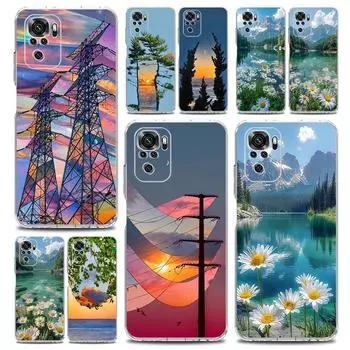 Чехол для телефона для Xiaomi Redmi Note 13 12 5G 9S 9 8 10 11 Pro Plus 4G 9T 13C 12C10C 9C 9A 7 Чехол милый арт красивый инди ярко-розовый Redmi 9T