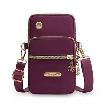 Phone Holder Small Bag with Keys Lightweight Women s Portable Phone Bag Underarm Shoulder Bag Crossbody Exquisite Bag Purple