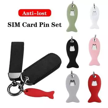 Phone Sim Card Remover Card Needle with Case Sim Card Pin Tray Sim Card Tray Ejector Eject Pin чёрный