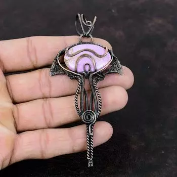 Phosphosiderite Pendant Copper Wire Wrapped Pendant Gemstone Pendant Phosphosiderite Jewelry Handmade Pendant Copper Jewelry Gift For Mother