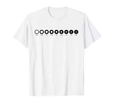 Фото Апертура Размер объектива камеры Фотограф Фото Футболка белый