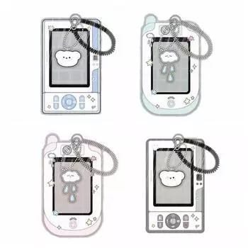 Photo Frame Photocard Holder Mobile Shape Photo Card Cover Idol Picture Protector Bag Pendant Pink phone