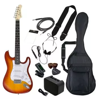 Photogenic PhotoGenic Electric Guitar Beginner Beginner Set ST Type Cherry Sunburst Wrench ST-180/CS [Soft Case/Shield/Mini
