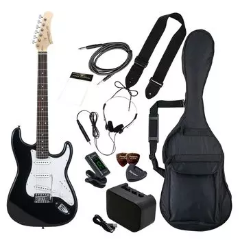 Photogenic PhotoGenic Electric Guitar Beginner Beginner Set ST Type Black wrench ST-180/BK [Soft case/shield/mini