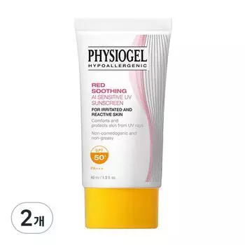 Physiogel Red Soothing AI Sunscreen SPF50+ PA+++, 40 мл, 2 шт.