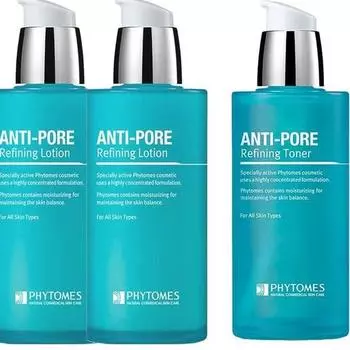 Phytomes Antipore Refining Lotion 2pcs + Toner 1pc, 2pcs