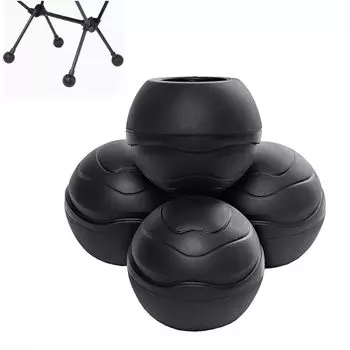 Phyxiul Чехол на ножку уличного стула Резиновая ножка уличного стула Helinox Helinox Бар Кемпинг Черный Набор из 4 предметов с сумкой для хранения