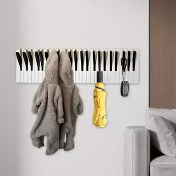 Пианино деревянная вешалка для одежды крючок для хранения креативная форма прочная несущая настенная вешалка для одежды настенное украшение