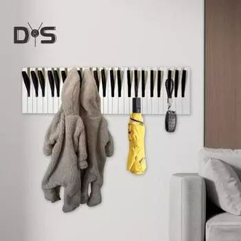 Пианино деревянная вешалка для одежды крючок для хранения креативная форма прочная несущая настенная вешалка для одежды настенное украшение A