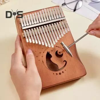 Пианино для большого пальца с инструкцией по настройке молоточков, музыкальный инструмент ручной работы, подарочные рельефные ноты, портативное пианино для пальцев