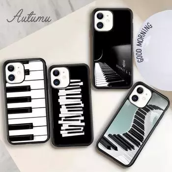 Чехол для телефона с музыкой «Фортепианная гитара» для iPhone 11 12 13 14 Pro Max mini X XR XS SE 2020 6S 7 8 Plus Samsung Galaxy S21 S22 iPhone 6plus