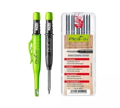 Pica Marker Architectural Mechanical Pencil Round Grid Black 2B 3030 Refill 4050 Black H Set 2.8mm