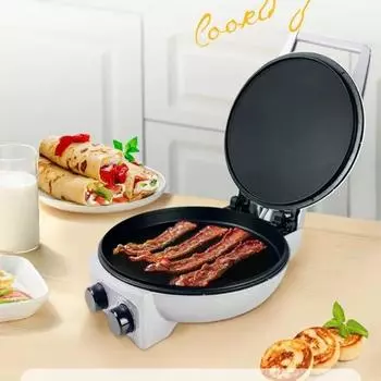 Пицца-машина 1 шт., домашняя электрическая машина для приготовления пиццы, высокотемпературная электрическая сковорода для пирогов, 1500 Вт, двухсторонний нагрев, портативная для блинов