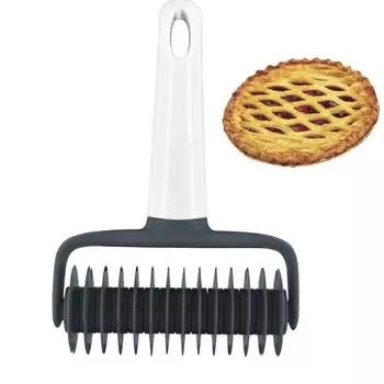 Пицца Печенье Тесто Формовочный ролик Пластиковый сетчатый нож Решетка Резак для теста Игольчатые колеса для нарезки пирогов Резак Выпечка Инструменты для выпечки белый