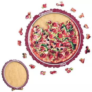 Пицца с томатным перцем Милое лекарство Сложная головоломка для концентрации, сжигающая мозг, для детей и взрослых, деревянная головоломка