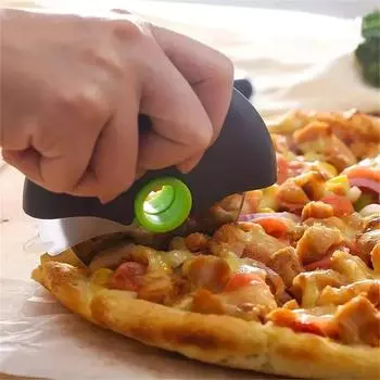Пицца Слайсер Резак Круглые Колеса Нержавеющая Кухонная Гаджеты с Крышкой Рулетка Ролик Тесто Кондитерские Изделия Выпечка Инструменты Аксессуары Для Выпечки зелёный