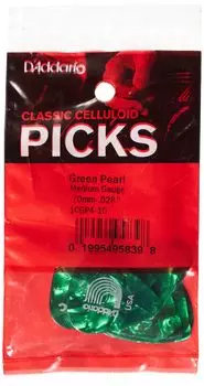 Pick Celluloid Green Pearl Standard type 10 штук D Addario 0,70 мм 1CGP4-10 []