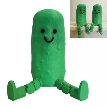 Pickle Pals Desk Buddy 3D Printed Pickle Pals Decoration с шарнирными ножками Гибкая игрушка-фиджет для любителей солений Украшение стола 1pc