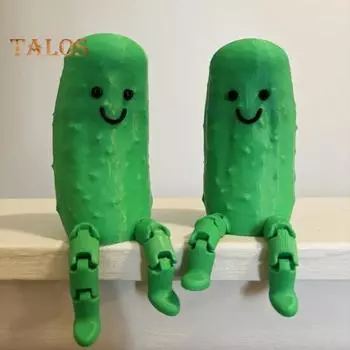 Pickle Pals Desk Buddy 3D Printed Pickle Pals Decoration с шарнирными ножками Гибкая игрушка-фиджет для любителей солений Украшение стола 1pc