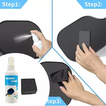 Pickleball Paddle Cleaning Spray Portable Racket Care Kit Multipurpose Effortless Residue