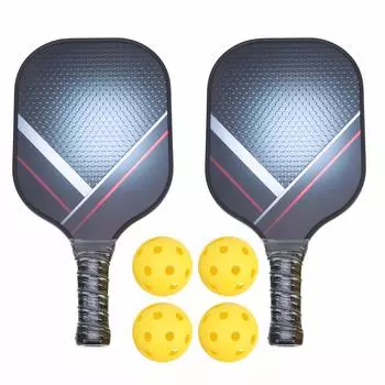 Pickleball Pickleball Pickleball Paddle Set 1 комплект Fiberglass PP Portable Pickleball Paddle Set Lightweight Racquetball Kit with Racketball Cover Bag Set,