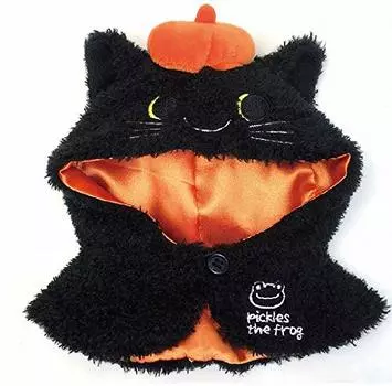 Pickled Frog Halloween Black Cat Poncho