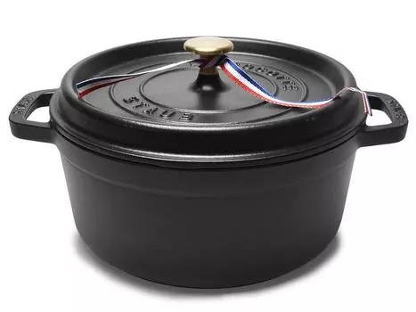 Pico Cocotte Круглый 24см STAUB Горшок Черный 24см [Staub] 3.8л Двуручный (7903-0005) [Продукт] чёрный